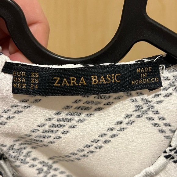 Zara Basic Black/White Plaid Tank Too Blouse - Picture 5 of 5